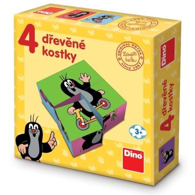 Drewniane klocki obrazkowe Krecik 4el. Wydawca: Dino Toys. SmakLiter.pl Opakowanie Drewniane klocki obrazkowe Krecik 4el