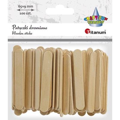 Opakowanie Drewniane patyczki proste 9x65mm 1,5mm 100szt