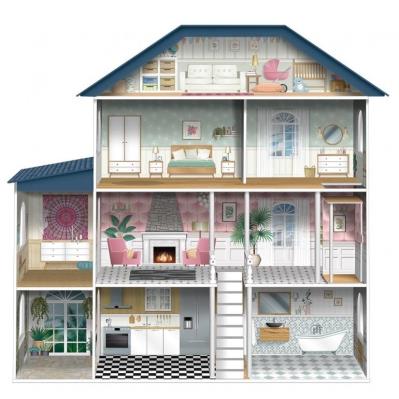 Opakowanie Drewniany 4-piętrowy domek dla lalek