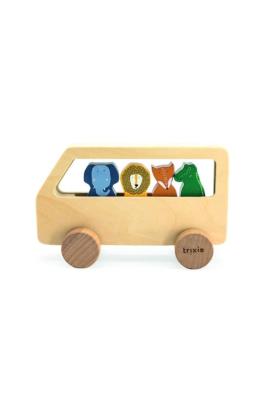 Drewniany autobus dla zwierząt. Wydawca: Trixie Baby. SmakLiter.pl Opakowanie Drewniany autobus dla zwierząt