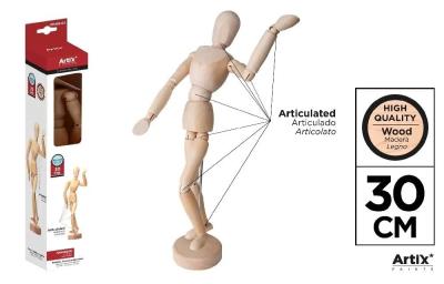 Opakowanie Drewniany manekin do nauki rysowania 30cm