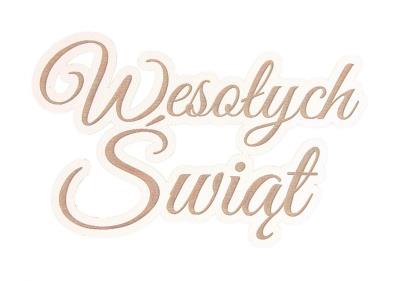 Opakowanie Drewniany napis: Wesołych Świąt 2 wzory 5szt