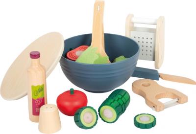 Opakowanie Drewniany zestaw do krojenia sałatki fresh