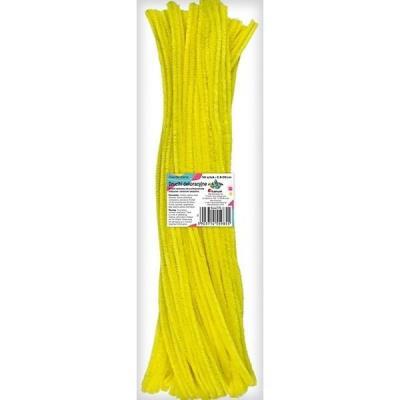 Opakowanie Druciki dekoracyjne 0,6x30cm fluo żółte 50szt