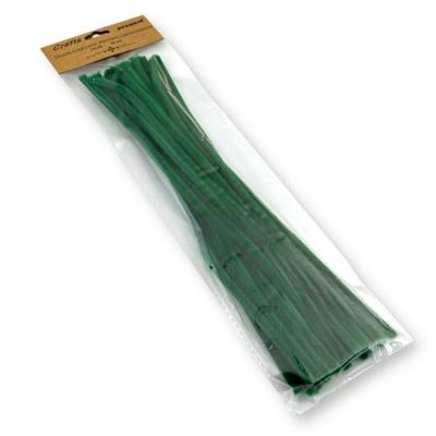 Opakowanie Druciki kreatywne 300x6mm ciemnozielone 30szt