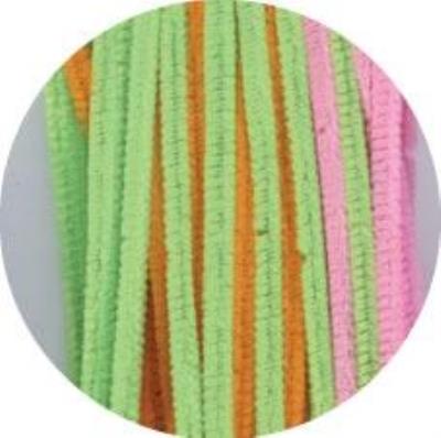 Opakowanie Druciki pluszowe pastelowo-neonowe 6mmx30cm 40szt