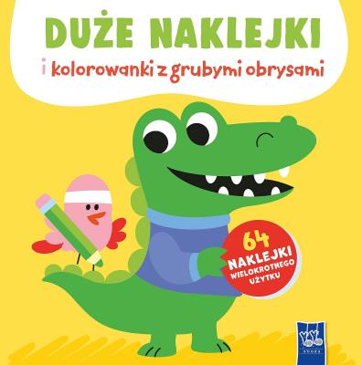 Okładka książki Duże naklejki i kolorowanki z grubymi obrysami. Krokodyl