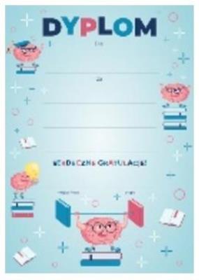 Dyplom A4 Mózg. Wydawca: Henry. SmakLiter.pl Opakowanie Dyplom A4 Mózg