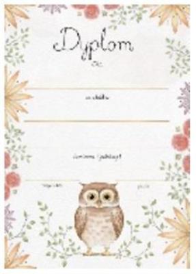 Dyplom A4 Sówka. Wydawca: Henry. SmakLiter.pl Opakowanie Dyplom A4 Sówka