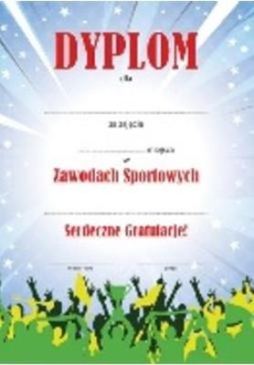 Dyplom A4 Zawody Sportowe Kibice. Wydawca: Henry. SmakLiter.pl Opakowanie Dyplom A4 Zawody Sportowe Kibice