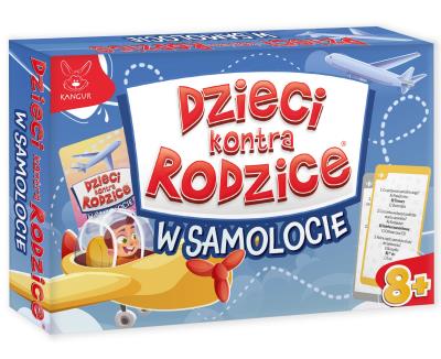 Dzieci kontra Rodzice. W Samolocie. Wydawca: Kangur. SmakLiter.pl Opakowanie Dzieci kontra Rodzice. W Samolocie