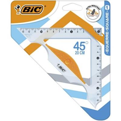 Ekierka BIC Square 45/20cm blister. Wydawca: Bic. SmakLiter.pl Opakowanie Ekierka BIC Square 45/20cm blister