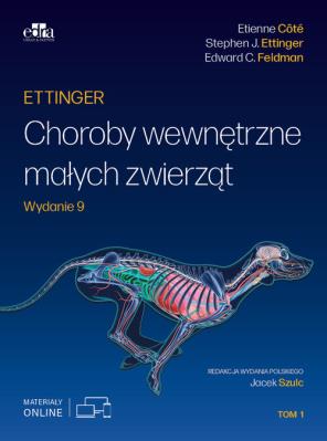 Okładka książki Ettinger. Choroby wewnętrzne małych zwierząt. Tom.1