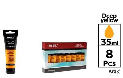 Opakowanie Farba akrylowa ciemnożółta 35ml (8szt)