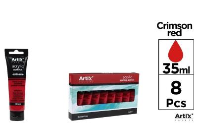 Opakowanie Farba akrylowa czerwień karmazynowa 35ml (8szt)