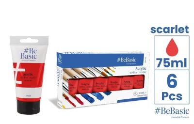 Opakowanie Farba akrylowa - czerwień szkarłatna 75ml (6szt)