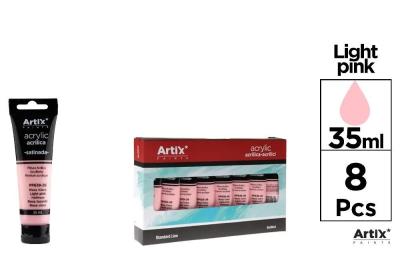 Opakowanie Farba akrylowa jasnoróżowa 35ml (8szt)