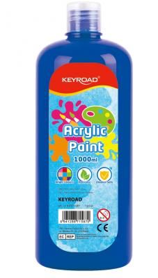 Farba akrylowa KEYROAD butelka 1000ml niebieska. Wydawca: Keyroad. SmakLiter.pl Opakowanie Farba akrylowa KEYROAD butelka 1000ml niebieska