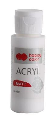 Opakowanie Farba akrylowa Matt biały 60ml HAPPY COLOR