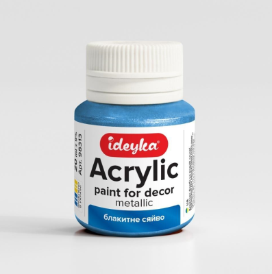 Opakowanie Farba akrylowa metaliczna Niebieski połysk 20m