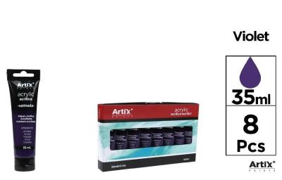 Opakowanie Farba akrylowa niebiesko-fioletowa 35ml (8szt)