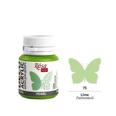 Opakowanie Farba akrylowa perłowa lime 75 20ml