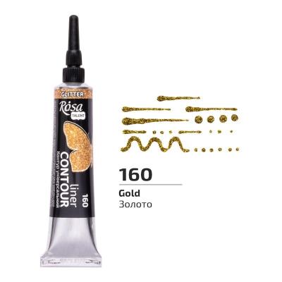 Opakowanie Farba aktylowa kontur universal brokat gold 20ml