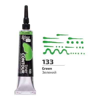 Opakowanie Farba aktylowa kontur universal fluor green 20ml