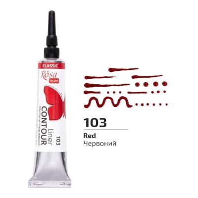 Opakowanie Farba aktylowa konturowa universal red 20ml
