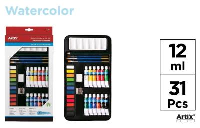 Opakowanie Farba akwarelowa z przyborami 31 elementów