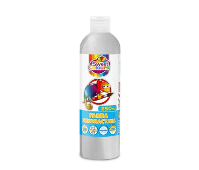 Opakowanie Farba dekoracyjna metaliczna srebrna 250ml
