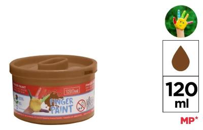 Opakowanie Farba do malowania palcami brązowa 120ml