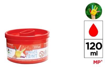 Opakowanie Farba do malowania palcami czerwona 120ml (6szt)