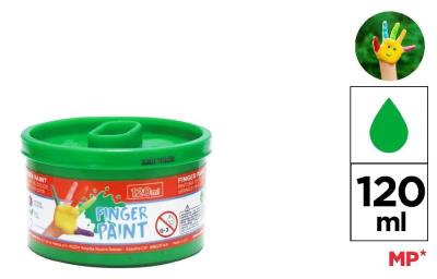 Opakowanie Farba do malowania palcami zielona 120ml (6szt)