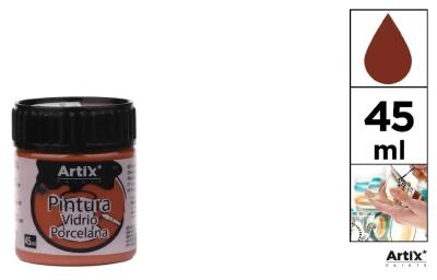 Opakowanie Farba do szkła i ceramiki 45ml brązowa (6szt)