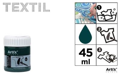 Opakowanie Farba do tkanin 45ml zielona viridian (6szt)