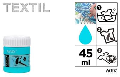 Opakowanie Farba do tkanin błękit turkusowy 45ml (6szt)