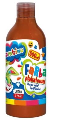Opakowanie Farba plakatowa brązowa 500ml BAMBINO