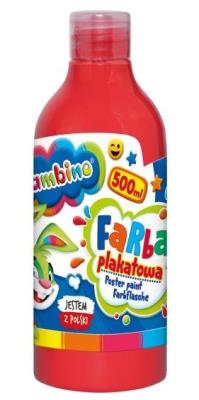Opakowanie Farba plakatowa czerwona 500ml BAMBINO