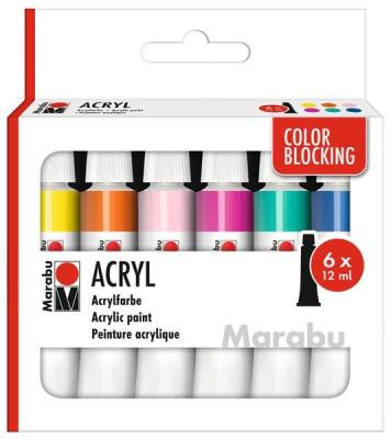 Opakowanie Farby akrylowe Color Blocking 12ml 6 kolorów