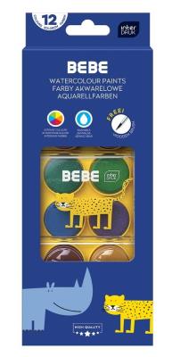 Opakowanie Farby akwarelowe 12 kolorów Bebe Kids