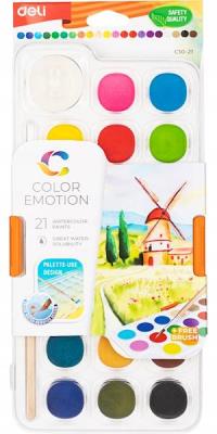 Opakowanie Farby akwarelowe 21 kolorów + pędzelek