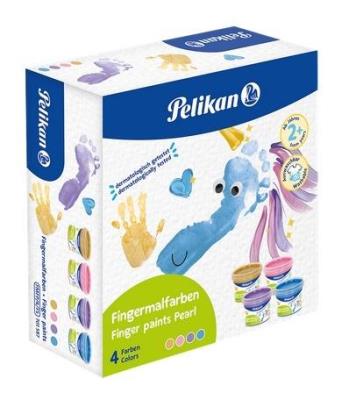 Opakowanie Farby do malowania palcami 4kolory perłowe PELIKAN