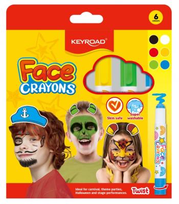 Opakowanie Farby do malowania twarzy KEYROAD 6 kolorów