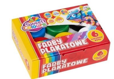 Opakowanie Farby plakatowe 6 kolorów 20ml