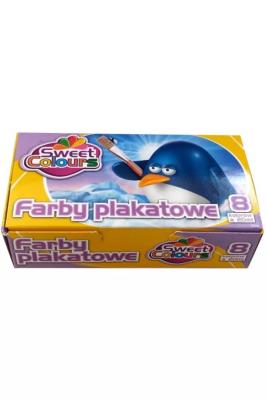 Opakowanie Farby plakatowe 8 kol.20ml. Otocki