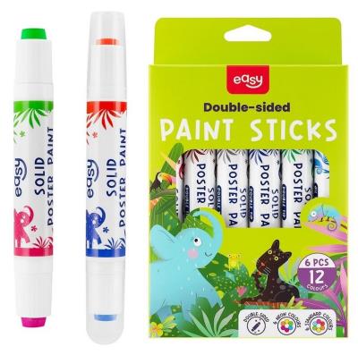 Farby plakatowe w sztyfcie 12 kolorów. Wydawca: Easy Stationery. SmakLiter.pl Opakowanie Farby plakatowe w sztyfcie 12 kolorów