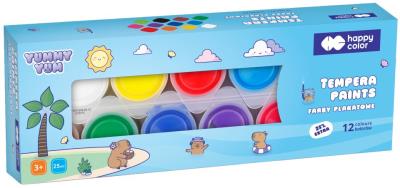 Farby plakatowe Yummy Yum Kapibara 12 kolorów Happy Color. Wydawca: HAPPY COLOR. SmakLiter.pl Opakowanie Farby plakatowe Yummy Yum Kapibara 12 kolorów Happy Color