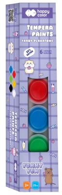 Farby plakatowe Yummy Yum Kapibara 6 kolorów Happy Color. Wydawca: HAPPY COLOR. SmakLiter.pl Opakowanie Farby plakatowe Yummy Yum Kapibara 6 kolorów Happy Color