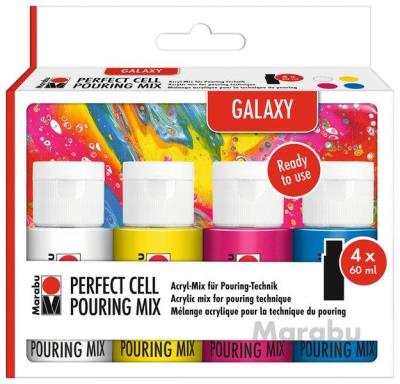 Opakowanie Farby Pouring Mix Galaxy 60ml 4 kolory